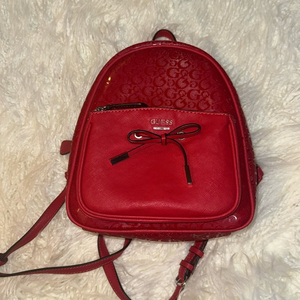 New Red Guess Mini Backpack